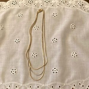 Beautiful Avon 3 chain necklace in gold and silver tone